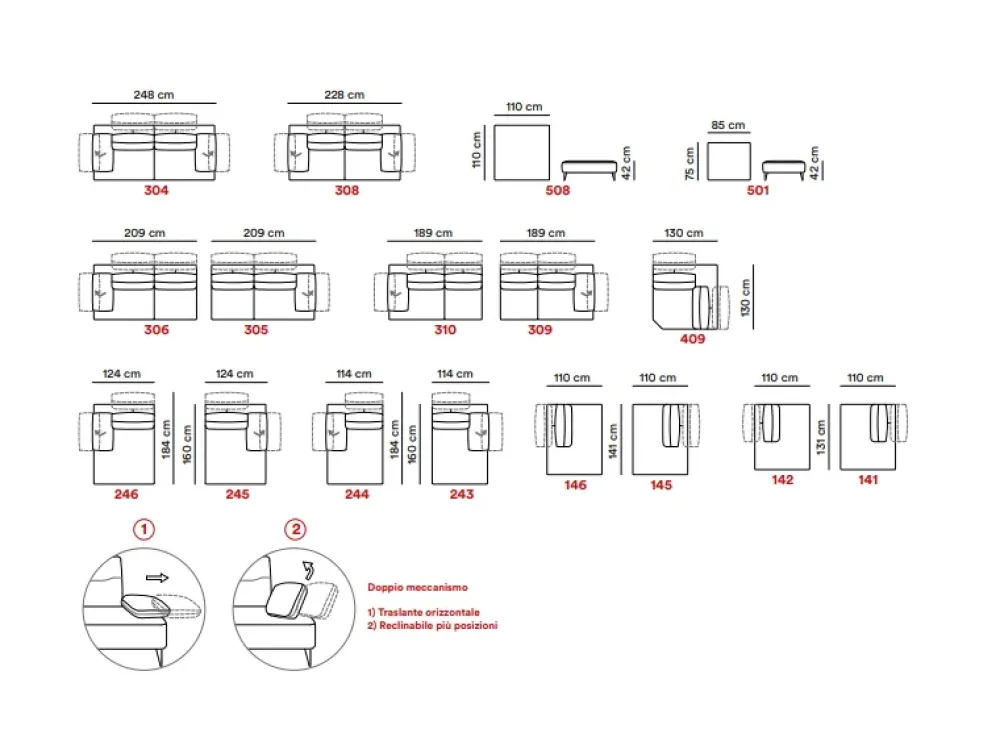 Max Divani Divano Wender a prezzi outlet- Divani