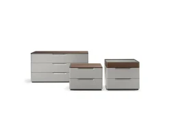 Outlet Gruppo notte 7070 in Laccato opaco a prezzo scontato Comodini