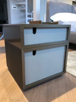 Gruppo notte Domino in Laccato opaco a prezzo scontato Comodini