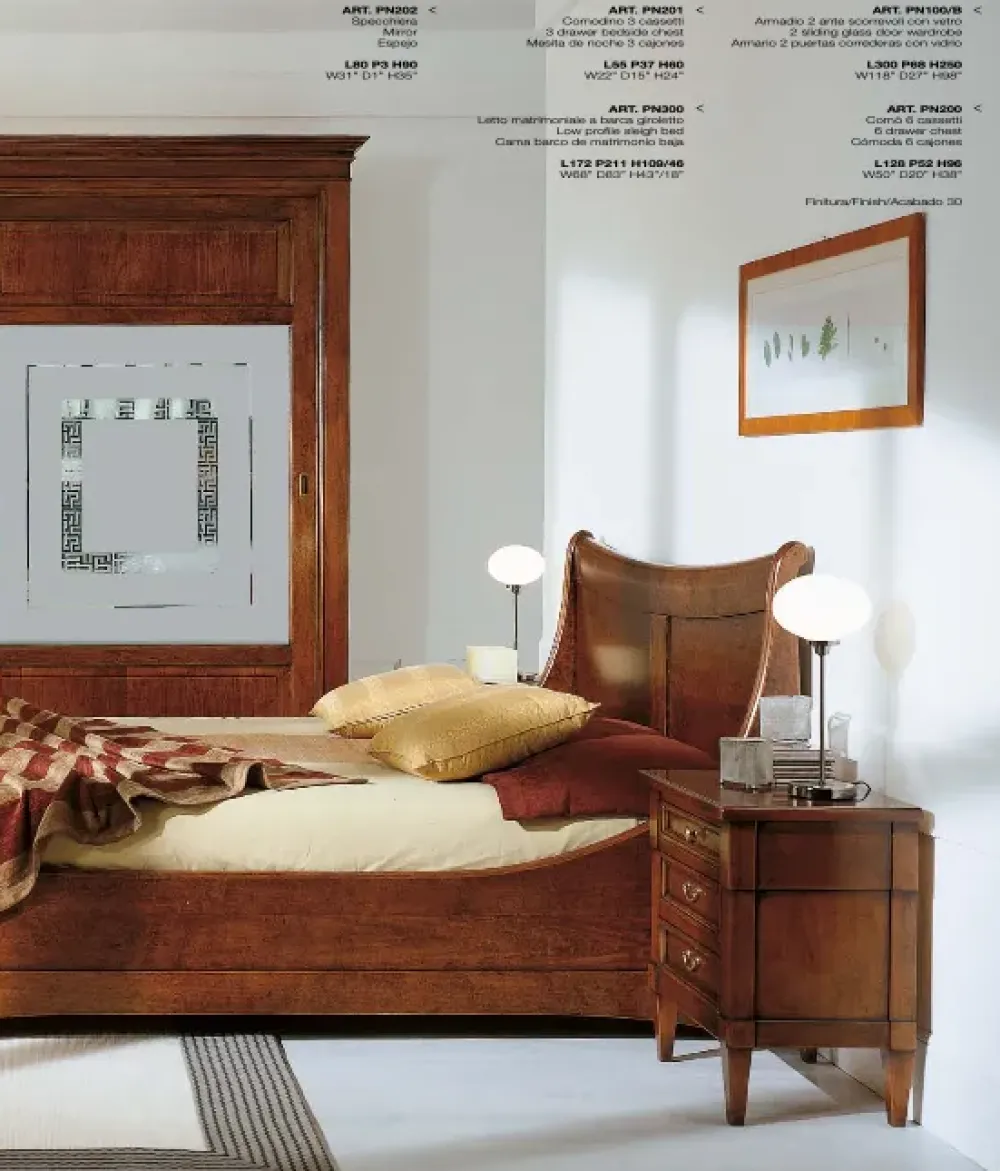 Parlani Gruppo notte Pn201 in Legno a prezzo Outlet- Comodini