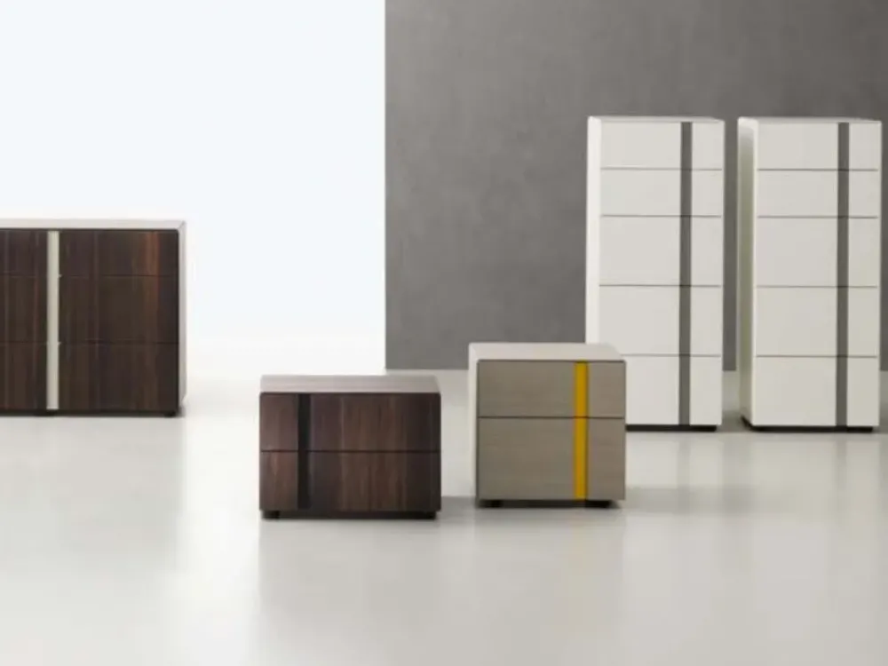 Sangiacomo Gruppo notte modello Abaco con gola ad un prezzo mai così piccolo- Comodini