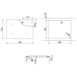 Innovativo piano cottura Si1m7743b di a prezzi outlet^Smeg Hot