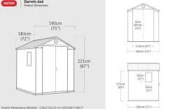 Keter Casetta Darwin 6x6 marrone: sconto imperdibile per l'esterno!- Casette Da Giardino