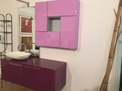 Kios bagni laccato lucido sospeso Top Vetro- Mobili Bagno Sospeso
