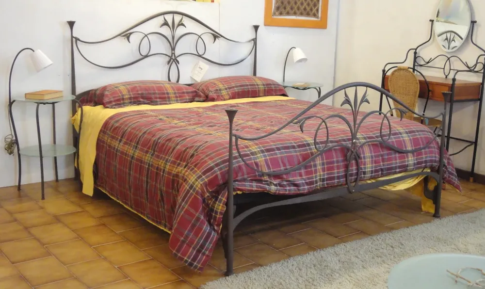 Lamp International Letto Letto in ferro Matrimoniale Moderno Ferro Battuto- Letti