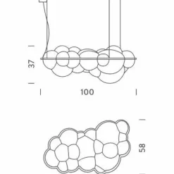 Lampada a sospensione Nuvola pendente minore a prezzo scontato^Nemo Hot