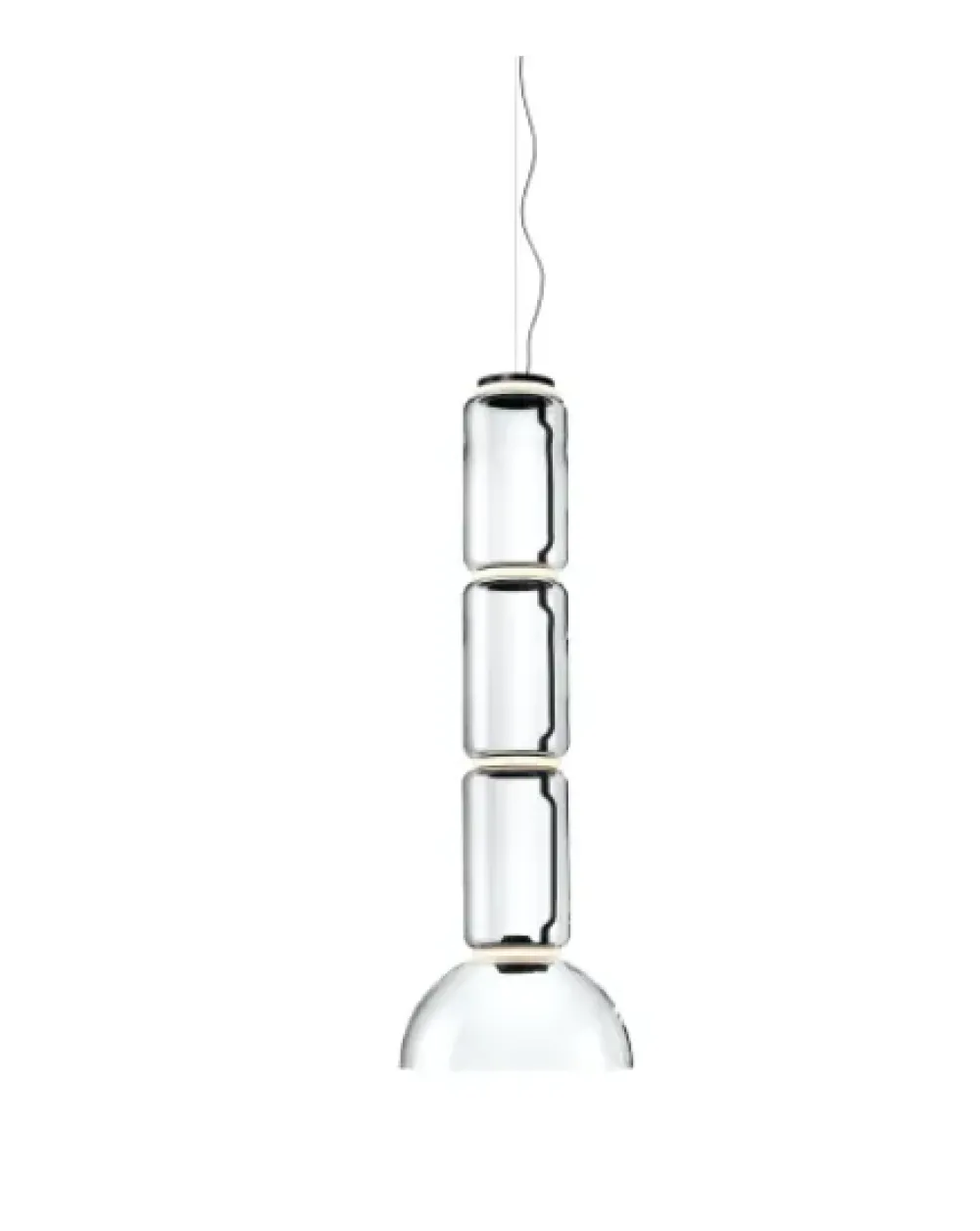 Flos Lampada a sospensione stile Design Noctambule suspension 3 low cylinder and bowl in offerta outlet- Lampade A Sospensione
