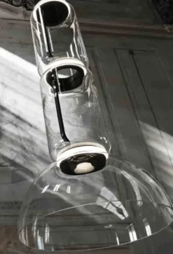 Flos Lampada a sospensione stile Design Noctambule suspension 3 low cylinder and bowl in offerta outlet- Lampade A Sospensione