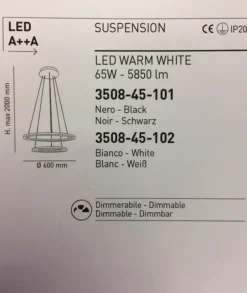 Discount Lampada a sospensione stile Design Giotto - sospensione scontato Lampade A Sospensione