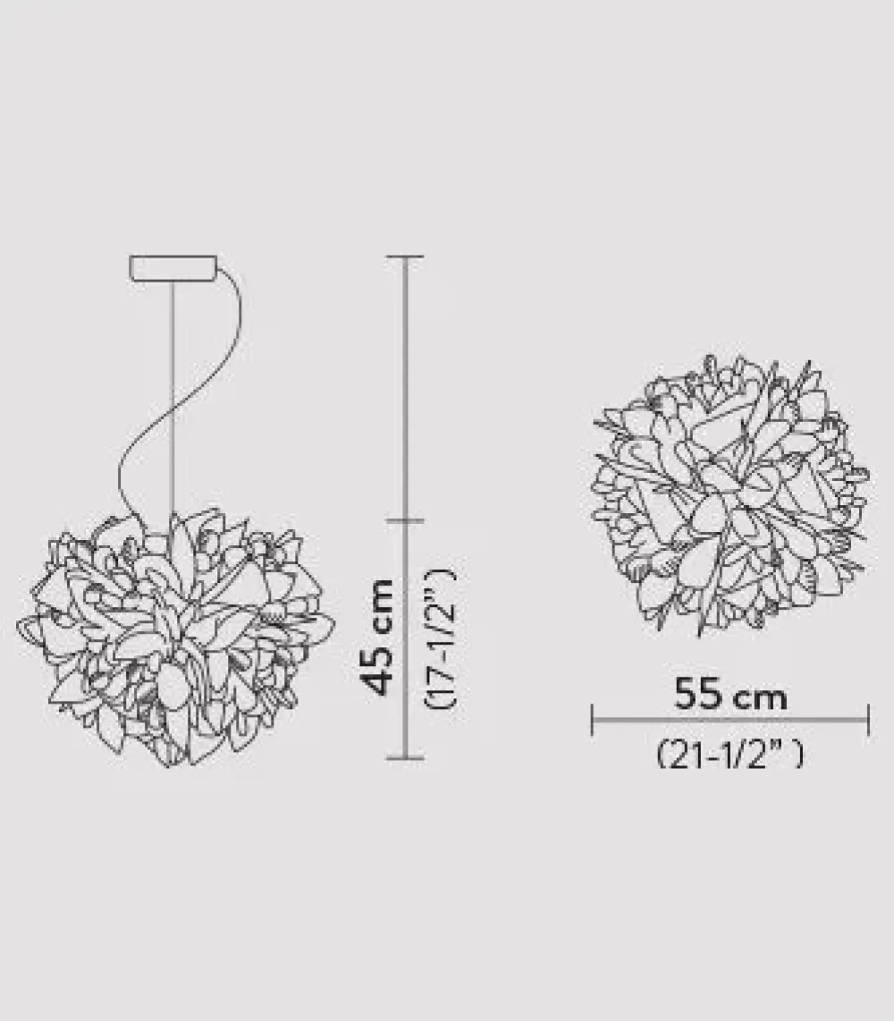 Lampada a sospensione Veli suspension large foliage a prezzo scontato^Slamp Discount