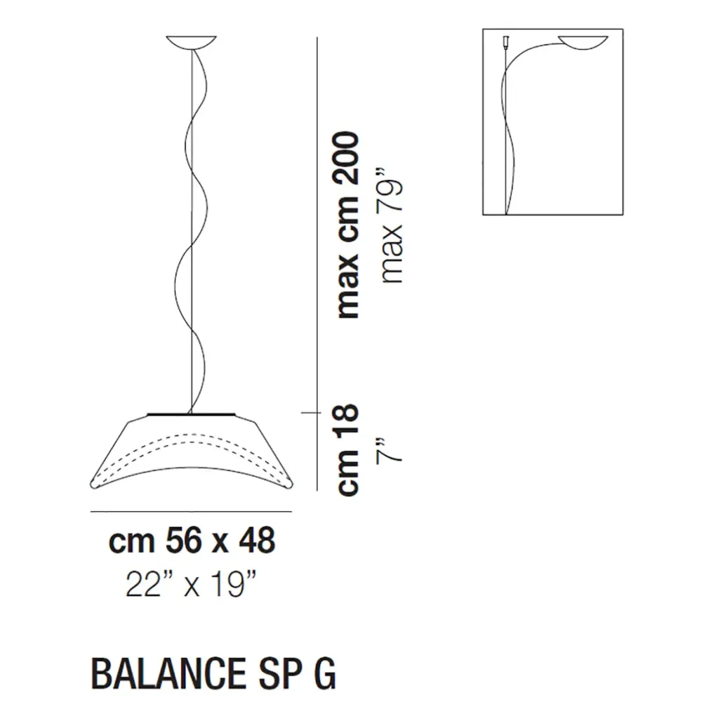 Hot Lampada Balance sospensoine in vetro soffiato in OFFERTA OUTLET Lampade A Sospensione