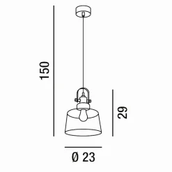 Lampada 6840 fu perenz sospensione vintage a PREZZI OUTLET^Collezione esclusiva Discount