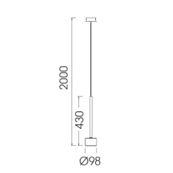 Lampada 7875 tonic sospensione cromo specchiato a PREZZI OUTLET^Collezione esclusiva