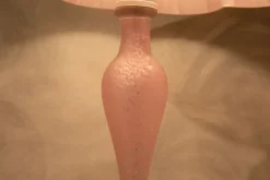 New Lampada Coppia di lampade inerni luce murano rosa in OFFERTA OUTLET Lampade Da Tavolo