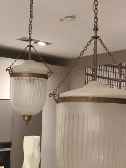 Lampada Coppia lampadaio a campana in vetro in OFFERTA OUTLET^Artigianale Discount