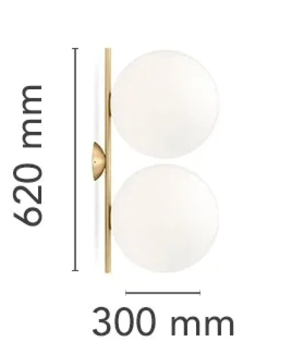 Flos Lampada da parete Ic lights c/w2 double a prezzo scontato- Applique Da Parete