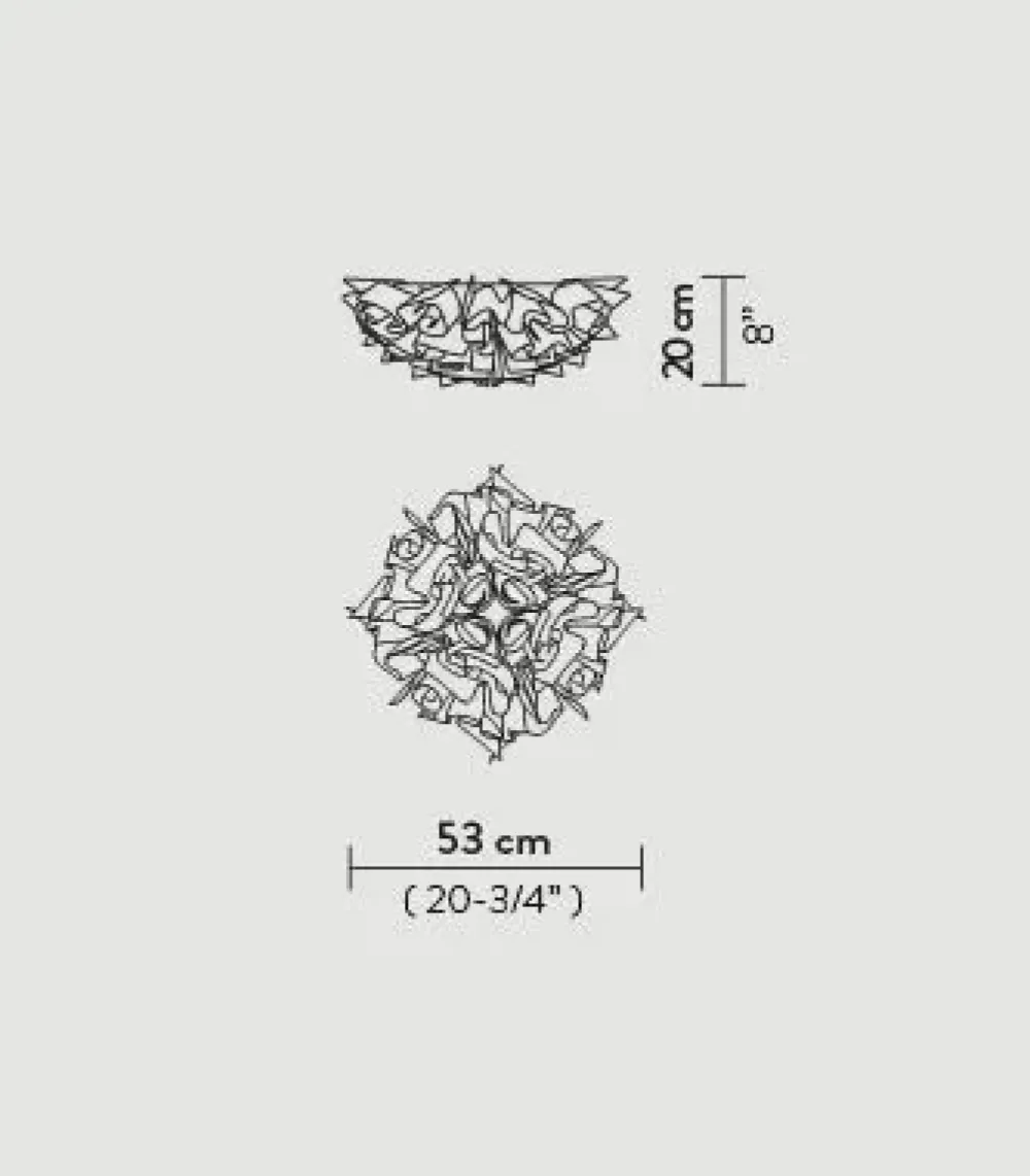 Slamp Lampada da parete Veli ceiling/wall medium Trasparente a prezzi outlet- Applique Da Parete