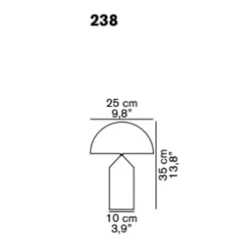 New Lampada da tavolo Atollo 438 oro   in Offerta Outlet Lampade Da Tavolo
