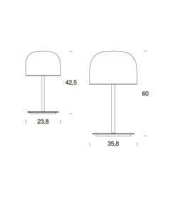 Fontana Arte Lampada da tavolo Equatore a prezzo Outlet.- Lampade Da Tavolo
