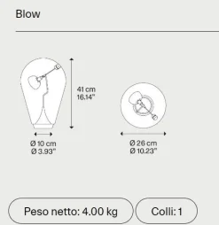 Lampada da tavolo in cristallo Blow in Offerta Outlet^Studio Italia Design Sale