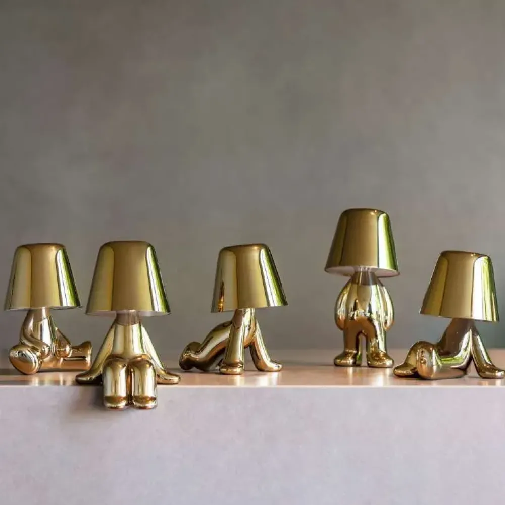 New Lampada da tavolo lampada fratelli d’oro tom in Offerta Outlet Lampade Da Tavolo