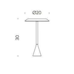 Lampada da tavolo Panama mini led battery   a prezzo Outlet^Nemo New
