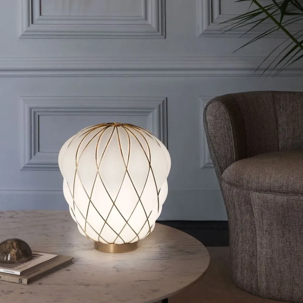 Fontana Arte Lampada da tavolo stile Design Pimecone in saldo- Lampade Da Tavolo