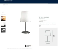 Lampada da tavolo stile Moderno 3247 grande lampada da tavolo a prezzi outlet^Fontana Arte Hot