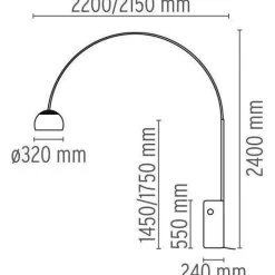 Esprit Nouveau Lampada da terra Arco  stile Design a prezzi convenienti- Lampade Da Terra