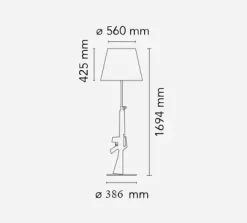 Flos Lampada da terra Guns lounge gun terra a prezzo Outlet- Lampade Da Terra
