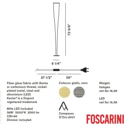 Foscarini Lampada da terra Mite a prezzo Outlet- Lampade Da Terra