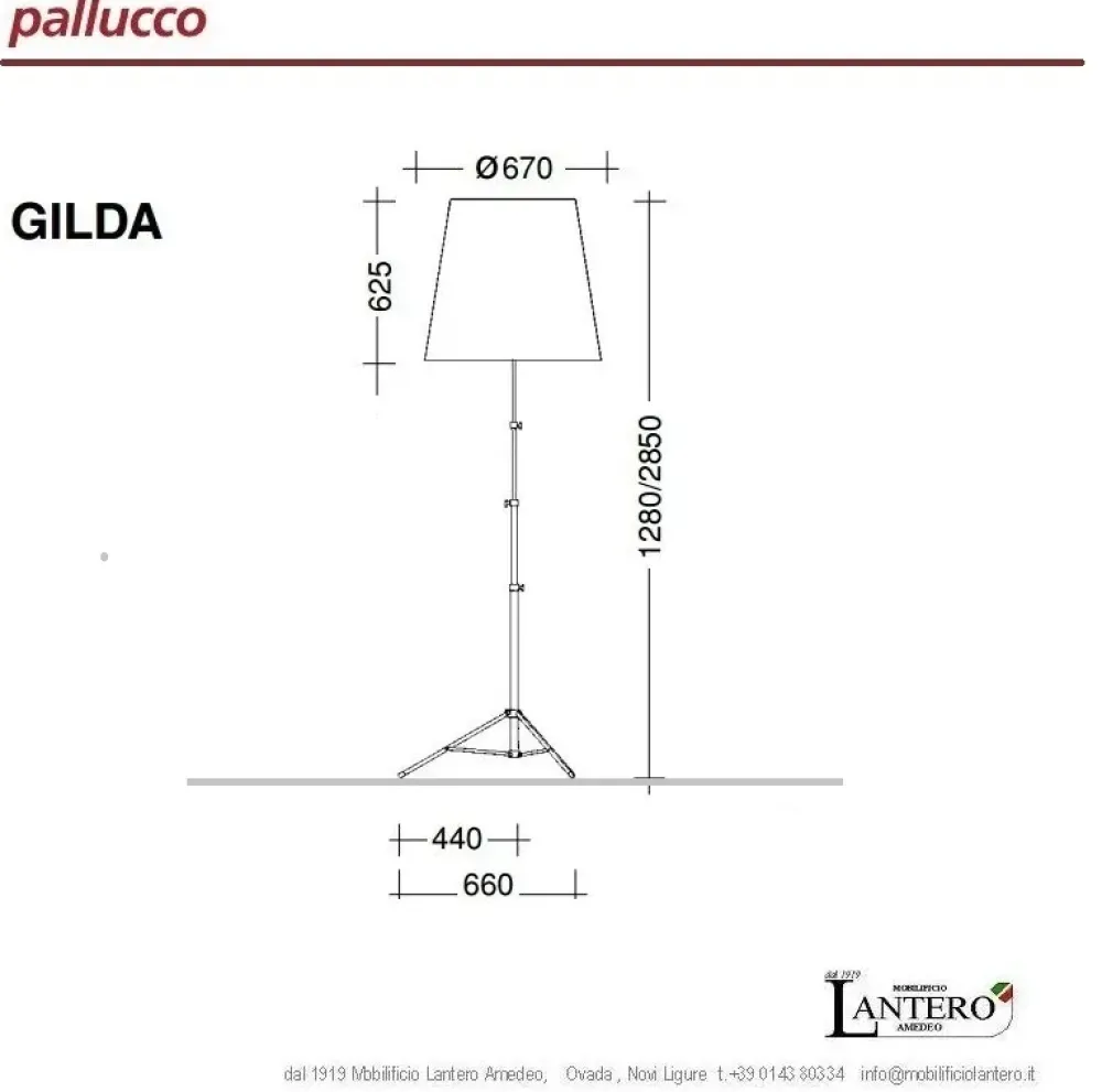 Lampada da terra Gilda stile Moderno a prezzi convenienti^Pallucco Clearance