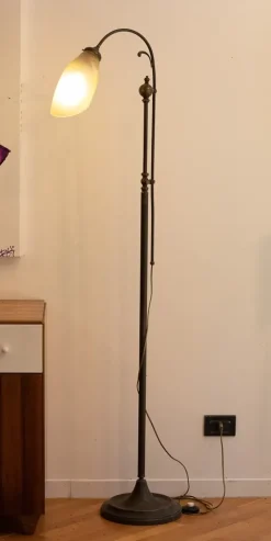 Clearance Lampada da terra stile Classica Lampada ottone brunito in offerta Lampade Da Terra