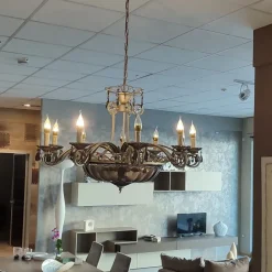 Lampada Lampadaio classico a 15 luci a PREZZI OUTLET^Dialma Brown Discount