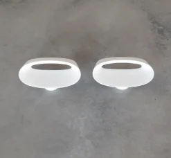 Fontana Arte Lampada LED Bonnet, Bianco, prezzi outlet online.- Applique Da Parete