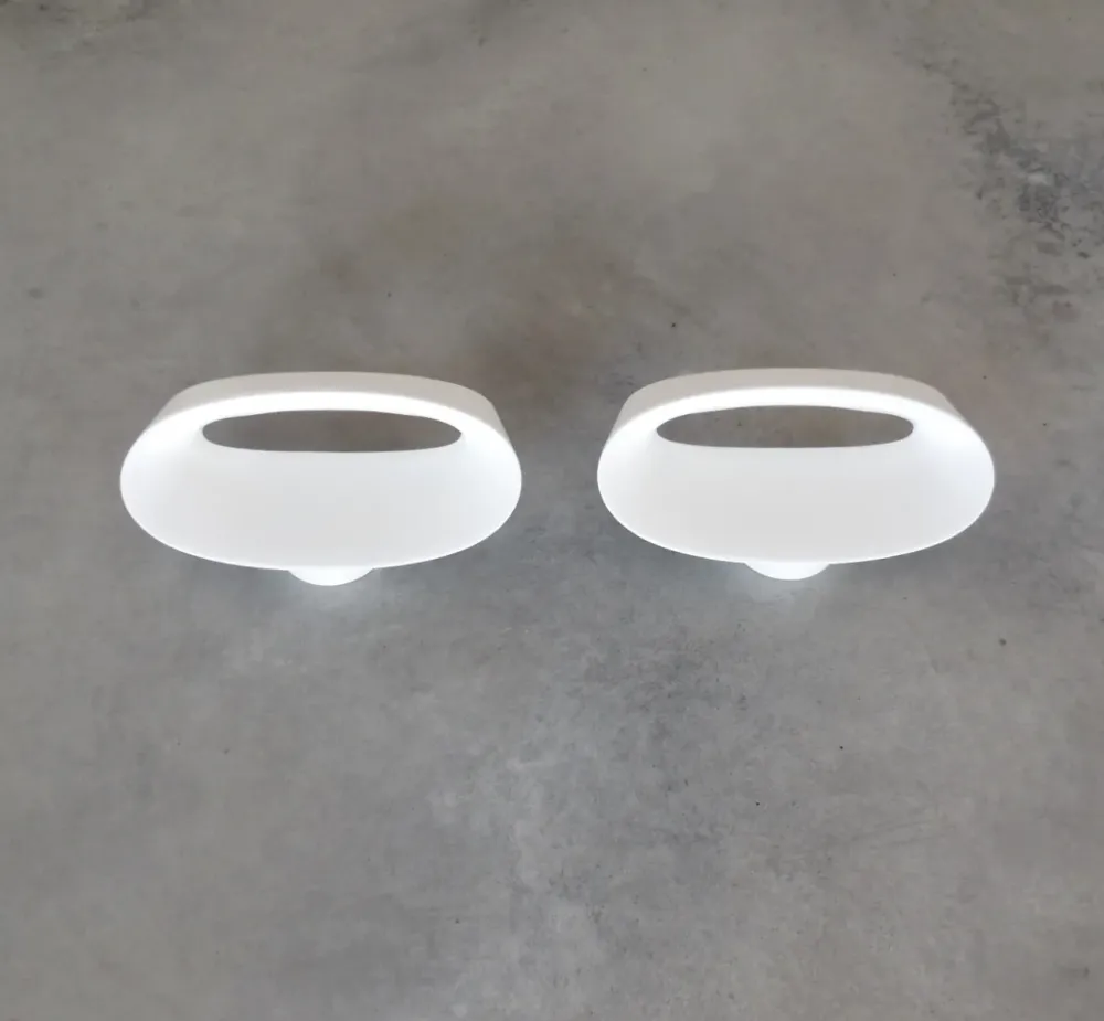Fontana Arte Lampada LED Bonnet, Bianco, prezzi outlet online.- Applique Da Parete