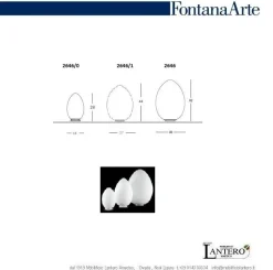 Fontana Arte Lampada Lampada da tavolo uovo grande in OFFERTA OUTLET- Lampade Da Tavolo