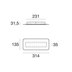 Online Lampada antille applique led 3000k design moderna bianco in OFFERTA OUTLET Applique Da Parete