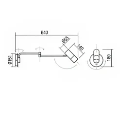 Lampada Pivot redo applique led orientabile in OFFERTA OUTLET^Collezione esclusiva Hot