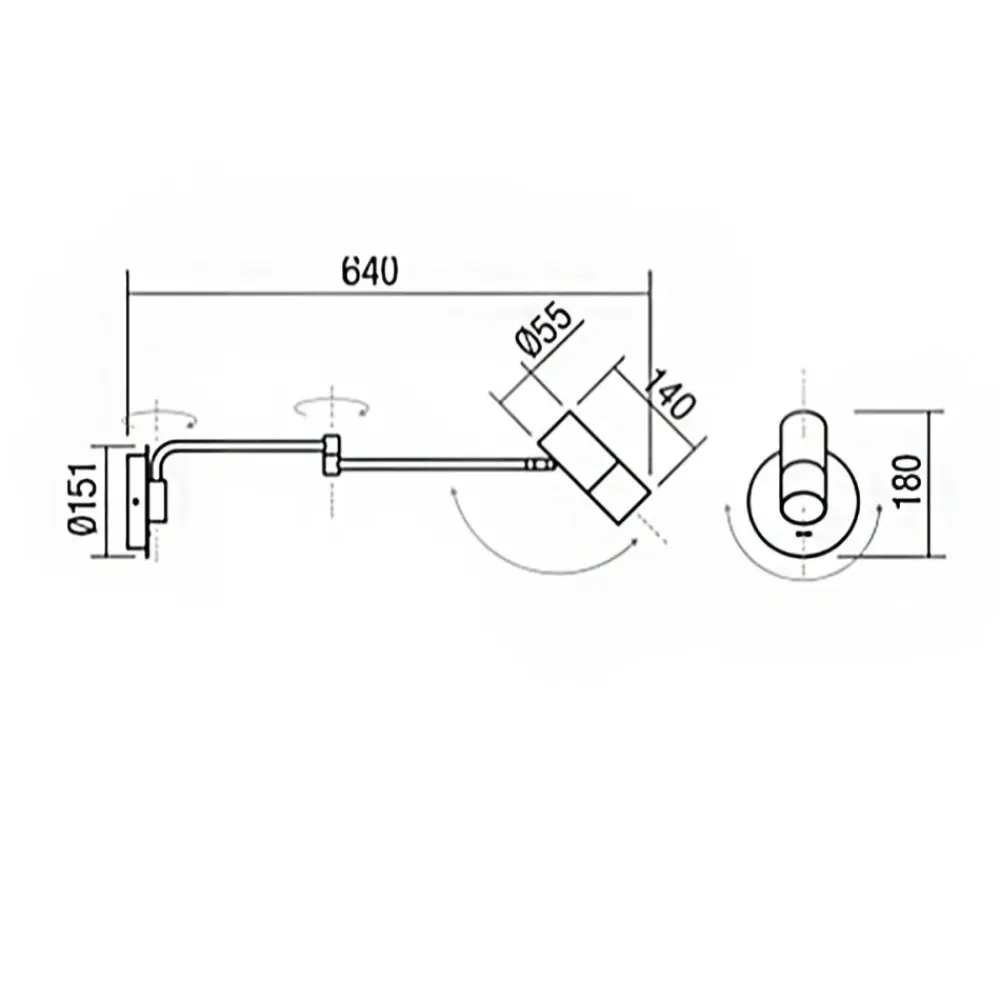 Lampada Pivot redo applique led orientabile in OFFERTA OUTLET^Collezione esclusiva Hot
