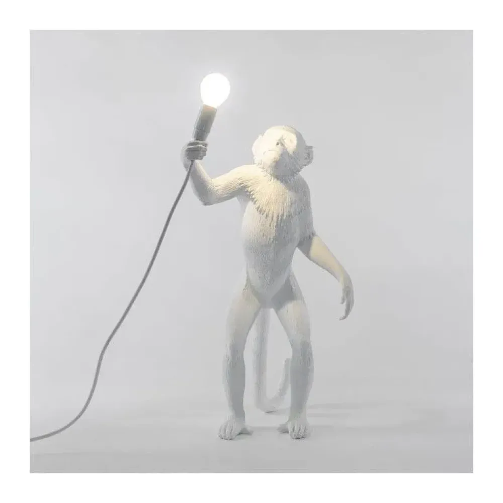 Seletti Lampada Monkey lamp white a PREZZI OUTLET- Lampade Da Tavolo