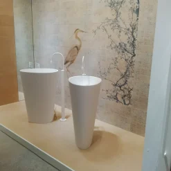 Lavabo in Solid surface modello Body next bicolor avana a marchio con forte sconto Lavabo