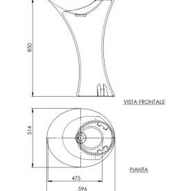 Mastella Lavabo in Solid surface modello Hilton next 01 a marchio a prezzi outlet- Lavabo
