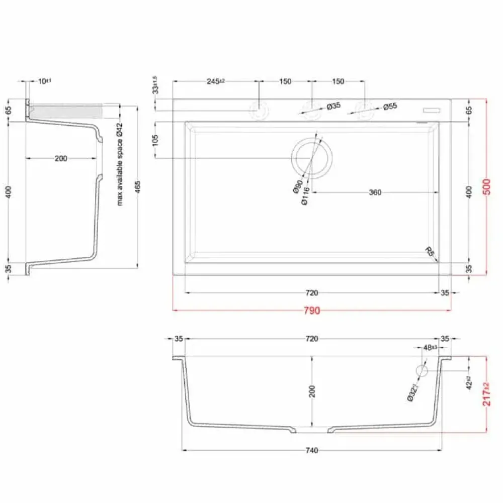 Lavello Quadra 130 incasso ad un prezzo mai così vantaggioso^Elleci New