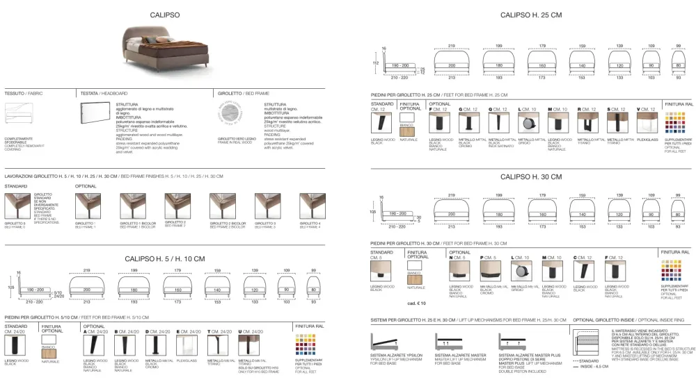 Rosini LETTO Calipso a PREZZI OUTLET- Letti
