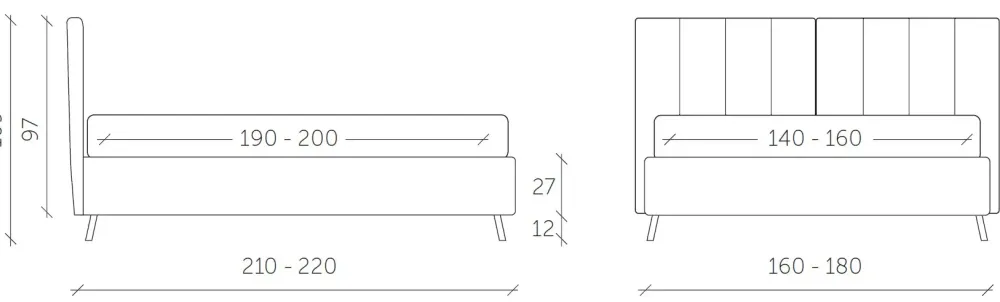 Artigianale Letto Camille SCONTATO a PREZZI OUTLET- Letti