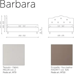 Letto classico Barbara con un ribasso esclusivo^Stilfar Italia Clearance