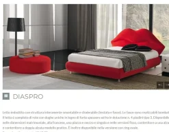 Outlet Letto design con contenitore Kiss a prezzo ribassato Letti