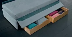 Letto design con contenitore Maya   a prezzo ribassato^Twils Discount