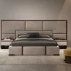 Clearance Letto design con giroletto Letto luxury maxi acciaio velluto a prezzo ribassato Letti